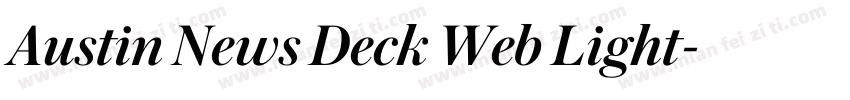 Austin News Deck Web Light字体转换